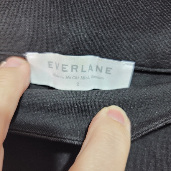 Everlane The Side-Zip Skinny Stretch Casual Dress Pants Black Womens Size 2. - Picture 3 of 6